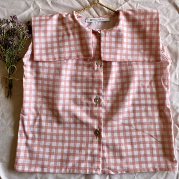 Blusa Vichy Rosada